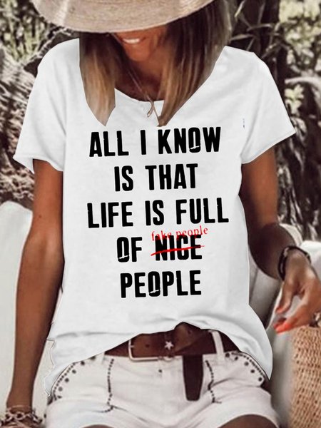 

Womens Funny Casual Short Sleeve T-Shirt, White, T-shirts