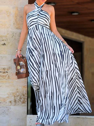 

Casual Short Sleeve Knit Dress, Purplish blue, Maxi Dresses