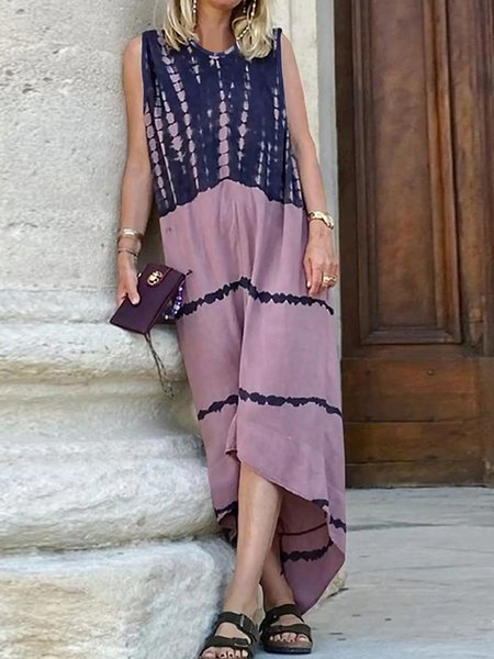 

Casual Loosen Sleeveless Knitting Dresses, Blue, Midi Dresses