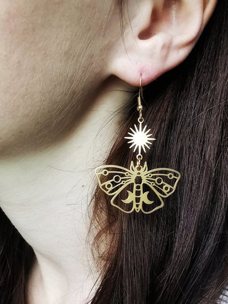 

Boho Star Moon Gold Earrings, Golden, Earrings