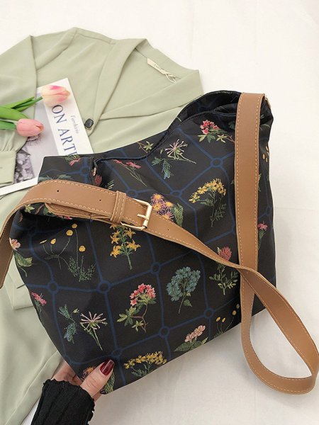 

JFN Vintage Floral Tote Bags Messenger Bags, Blue, Women's Bags