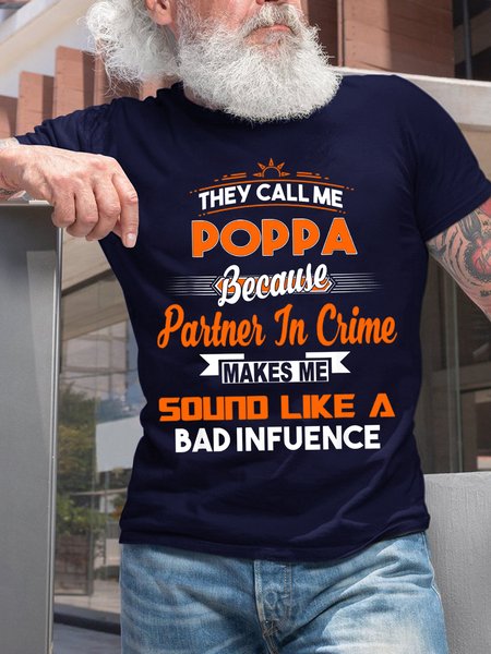 

Funny Gift For Poppa They Call Me Poppa Vintage Short Sleeve Short Sleeve T-Shirt, Dark blue, T-shirts