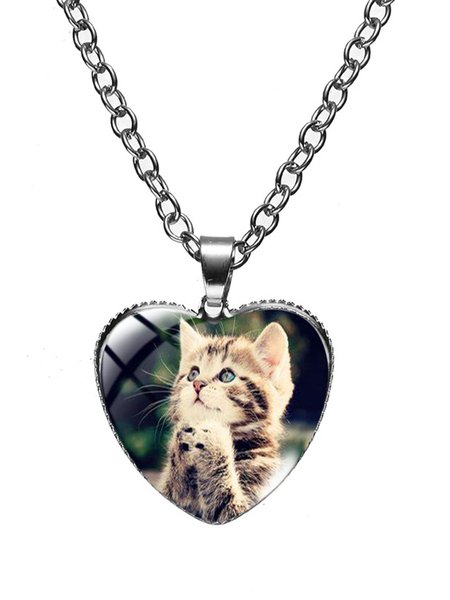 

JFN Transparent Gem Heart Necklace, Color8, Necklaces