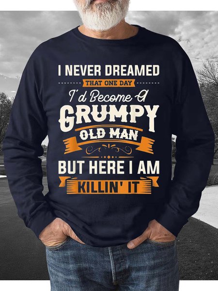 

Men's Grumpy Old Man Long Sleeve Sweatershirt, Purplish blue, Hoodies&Sweatshirts