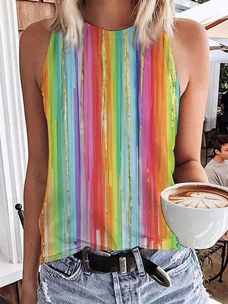 

Halter Regular Fit Ombre Knit, Multicolor, Tanks & Camis