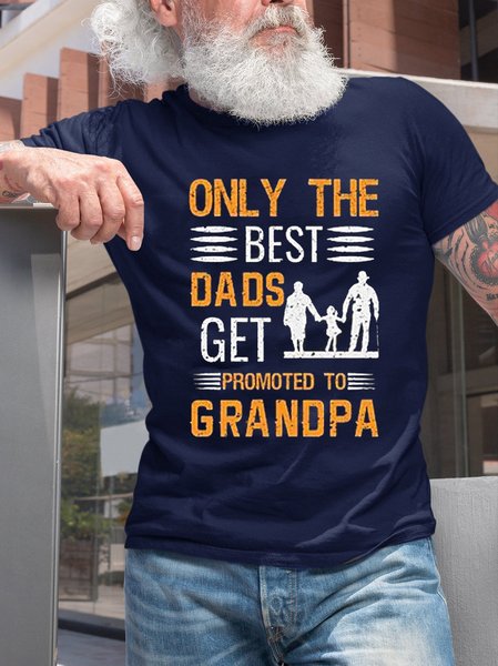

Casual Father's Day Crew Neck Short Sleeve T-Shirt, Purplish blue, T-shirts