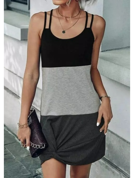 

Casual Regular Fit U-Neck Sleeveless Knitting Dresses, Multicolor, Dresses
