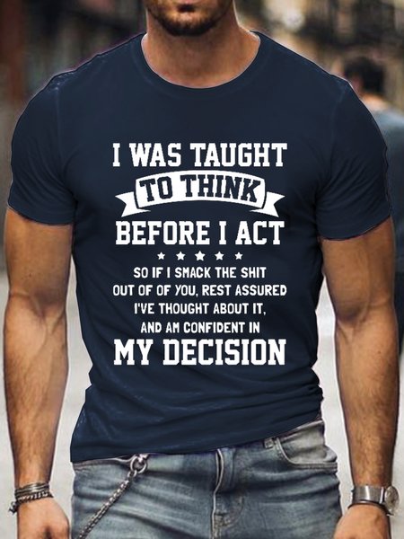 

Men's Casual Crew Neck Short Sleeve T-Shirt, Purplish blue, T-shirts