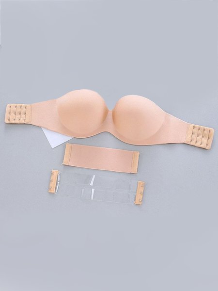 

JFN Women's Summer Non-slip Strapless Seamless Push Up Invisible Bra, Nude, Bra & Bra Sets