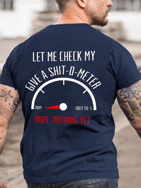 

Let Me Check My Give A Shit O Meter Funny T-shirt, Purplish blue, T-shirts