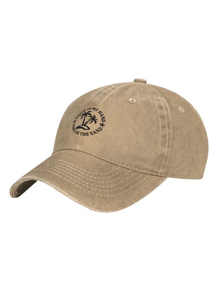 

Print Adjustable Hat, Khaki, Hats