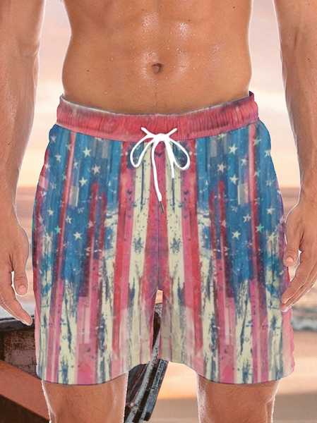 

American Flag Shorts, Blue, Shorts