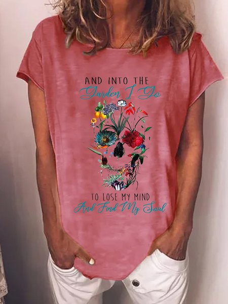

And Into The Garden I Go To Lose My Mind And Find My Soul T-shirt, Red, T-shirts