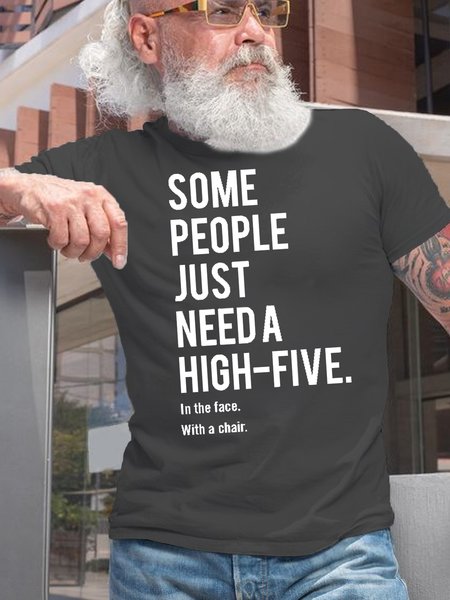 

Mens Funny quotes Cotton Casual Short Sleeve T-Shirt, Deep gray, T-shirts
