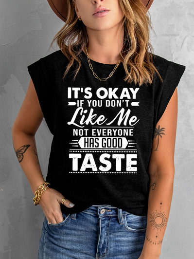 

Casual Crew Neck Knit, Black, Tanks & Camis