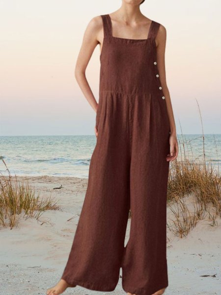 

Cotton Regular Fit Vacation Jumpsuit & Romper, Rust, Jumpsuits & Rompers