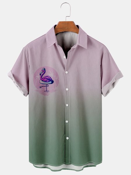 

Cotton Linen Hawaiian Casual Shorts, As picture, Shirts ＆ Blouse