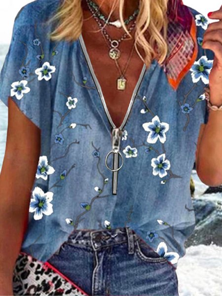 

Discount! Floral Ladies Casual Top, Multicolor, Blouses & Shirts