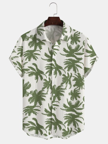 

Short Sleeve Casual Short Sleeve Shirt, Green, Shirts ＆ Blouse