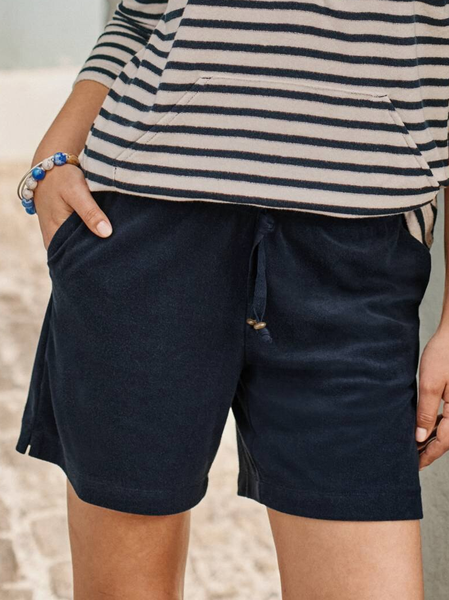 

Loosen Casual Cotton Shorts, Blue, Shorts
