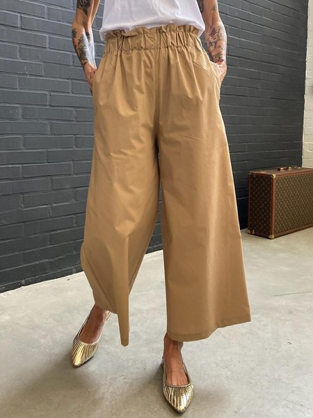 

Casual Pockets Plain Pants, Camel, Pants