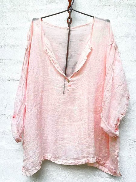 

Casual Long Sleeve Tops, Light pink, Shirts & Blouses