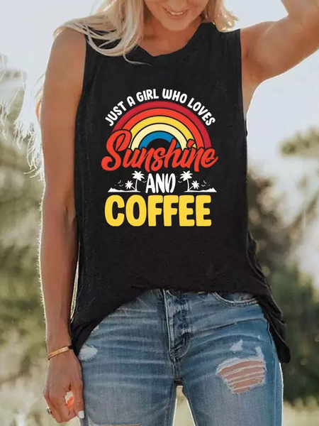 

Geometric Boho Crew Neck Knit Tanks & Camis, Black, Tanks & Camis
