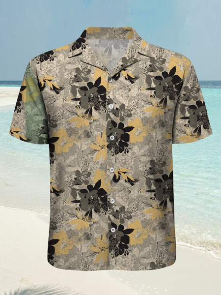 

Cotton And Linen Holiday Leisure Short-sleeved Shirt, As picture, Shirts ＆ Blouse
