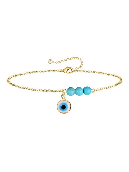 

JFN Devil's Eye Turquoise Fashion Anklet, Color8, Anklets