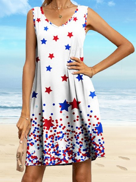 

Casual Sleeveless Knitting Dresses, White, Dresses