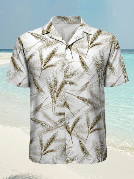 

Cotton And Linen Holiday Leisure Short-sleeved Shirt, As picture, Shirts ＆ Blouse