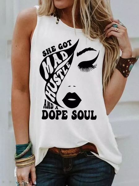 

Geometric Cotton Short Sleeve Tops, White, Tanks & Camis