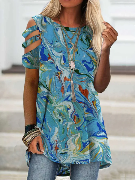 

Ombre Casual T-Shirt, Multicolor, T-Shirts