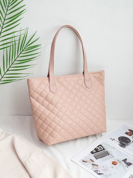 

JFN Women's Simple Large Capacity Shoulder Bag Tote Bag, Pink, Women's Bags