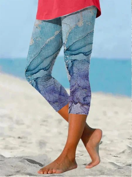 

Cotton Skinny Sea Leggings, Blue, Leggings