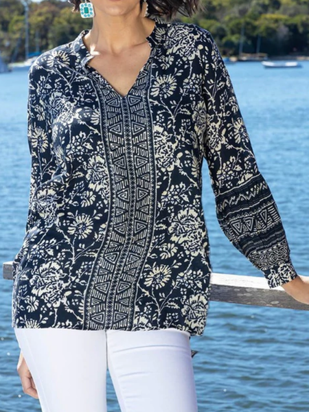

Casual Floral Loosen Blouse, Multicolor, Shirts & Blouses