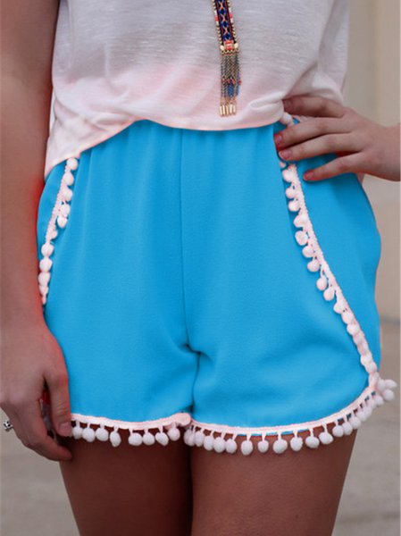 

Holiday Casual Solid Regular Fit Casual Shorts, Blue, Shorts