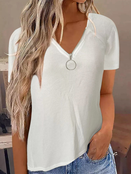 

Casual Raglan Sleeve Regular Fit T-Shirt, White, T-Shirts