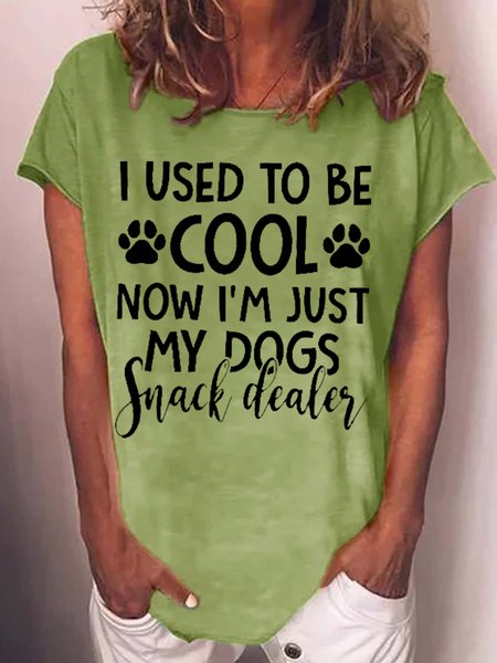

Womens Funny Dog Lover Casual Short Sleeve T-Shirt, Green, T-shirts