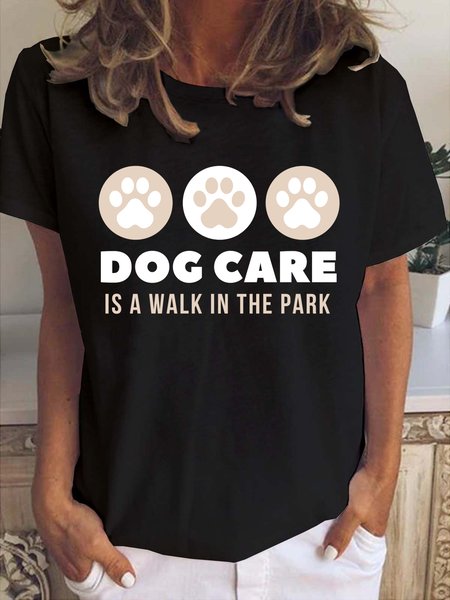 

Lilicloth x Kat8lyst Dog Care Is A Walk In The Park T-shirt, Black, T-shirts