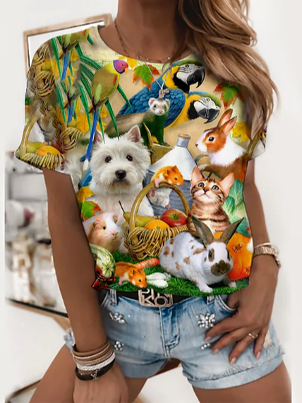 

Animal T-Shirt, Multicolor, T-Shirts