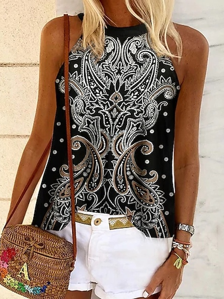 

Jersey Halter Floral Tanks & Camis, Multicolor, Tanks & Camis