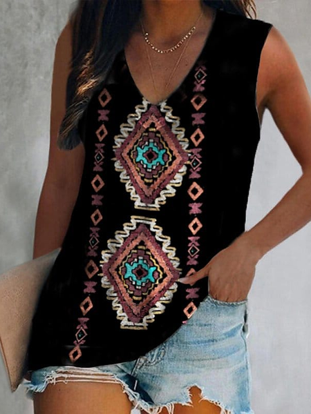 

Tribal Vintage Tanks & Camis, Black, Tanks & Camis