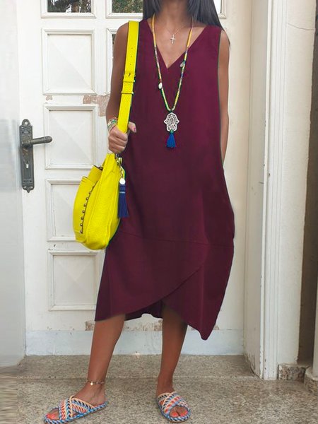 

Discount! Ladies Resort Knit Dress, Red, Midi Dresses