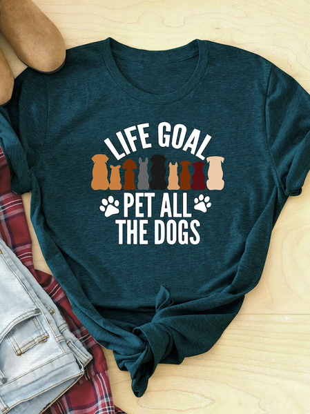

Life Goal Pet All The Dogs Shirt, Dog Lover T-Shirt, Animal Lover T-Shirt, Country Shirt, Animal Shirt, Dog Gift, Dark blue, T-Shirts