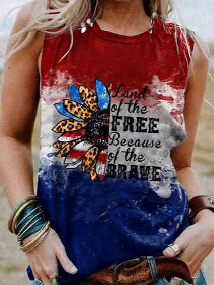 

Cotton Blends Casual Crew Neck Tanks & Camis, Multicolor, Tanks & Camis