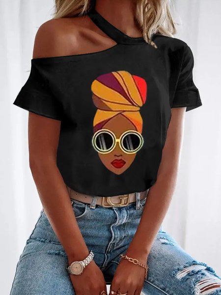 

Casual Figure Regular Fit T-Shirt, Black, Tees