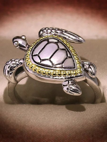 

JFN Ethnic Vintage Beach Vacation Turtle Ring, As picture, Rings