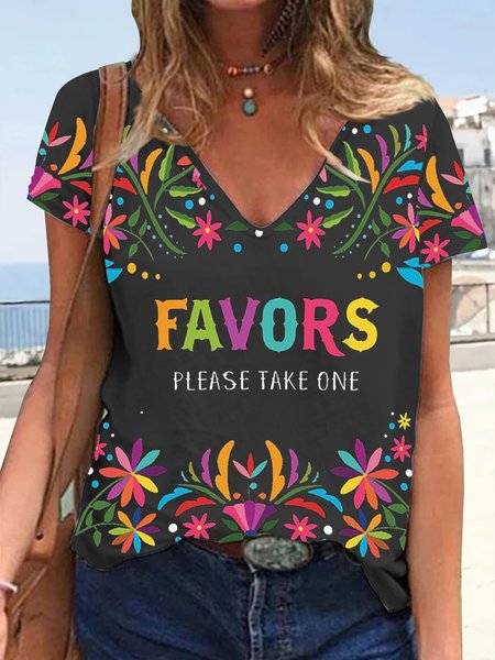 

Mexican Monogram loose print holiday top T-shirt extra large, Black, T-Shirts