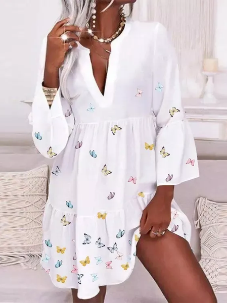 

Vacation Cotton Dresses, White, Dresses